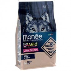 Monge BWild Low Grain All Breeds Adult Goose для взрослых собак всех пород с мясом гуся низкозерновой 12 кг