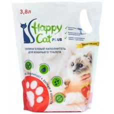 Happy Cat Наполнитель для кошачьего туалета силикогель 3,8л клубника