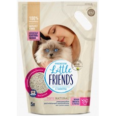 Наполнитель растительный  комкующийся для туалета кошек "Little Friends Tofu Natural" п/м пакет 2,5к