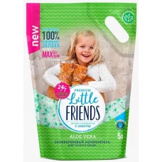 Наполнитель силикагелевый для туалета кошек "Little Friends@ Aloe Vera" пакет 5л