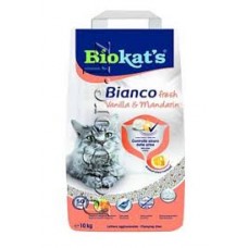 BIOCATS Bianco Fresh Vanilla&Mandarin\Наполнитель для кошачьего туалета, бентонит с запахом мандарина 10л