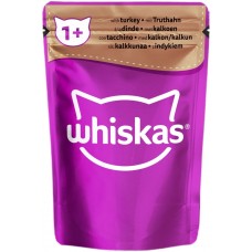Whiskas для взрослых кошек желе с индейкой 85г