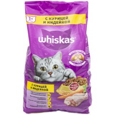 Whiskas подушечки для стерилизованных кошек, курица/индейка 1,9кг