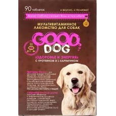 GOOD DOG Мультивитаминное лакомcтво для собак "ЗДОРОВЬЕ  И ЭНЕРГИЯ" 90 таб