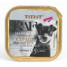 Консервы для собак TiTBiT RAF, все породы, курица, 100г
