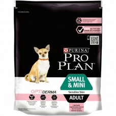 Pro Plan Adult &Mini Sensitive Skin,сухой корм для взрослых собак мелких пород с лососем,уп.700 гр.