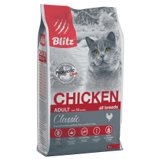 Blitz Classic Adult Cats Chicken,корм для взрослых кошек со вкусом курицы,уп.2 кг.