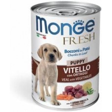Monge Fresh Dog,паштет для щенков с телятиной и овощами,банка 400 гр.