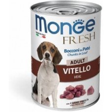 Monge Fresh Dog,паштет для собак с телятиной,банка 400 гр.