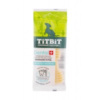 TitBit ДЕНТАЛ+ Зубочистка с творогом для собак маленьких пород