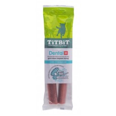 TitBit Профилактическое лакомство Дентал+ Снек с говядиной для собак средних пород 