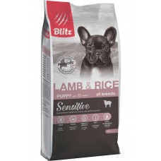 Blitz Puppy Lamb & Rice,корм для щенков, всех пород с ягненком и рисом, уп.15 кг.