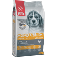 Blitz Puppy Chicken & Rice, корм для щенков всех пород с курицей, 2 кг.