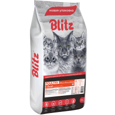 Blitz Classic Adult Cat Poultry, корм для взрослых кошек со вкусом домашней птицы,уп.10 кг.