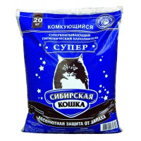 Сибирская Кошка "Супер", комкующийся наполнитель, уп.20 кг